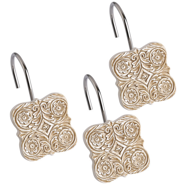 Creative Scents Victoria Resin Rust Resistant Shower Curtain Hook